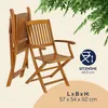 CASARIA® Set 1 Tavolo 6 Sedie da Giardino 160x85cm Legno Anteprima dell’immagine prodotto 3