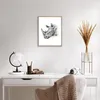 Gerahmtes Poster - Rahmen in heller Eiche - Nashorn Porträt Produktbild-Vorschau 6