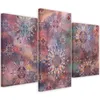 Triptychon auf leinwand sternmosaik 90x60 cm Feeby rot Produktbild-Vorschau 1