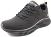 A black Skechers Bobs Geo How Marvelous women's sneaker is shown from a side angle against a white background. Produktbild-Vorschau