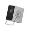 A silver and black projector on a white background. Produktbild-Vorschau