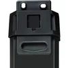 A close-up view of the top section of a black electrical power strip. Produktbild-Vorschau