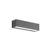 A rectangular LED wall light fixture with a gray exterior and a white light strip. Produktbild-Vorschau