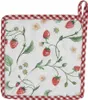 Clayre & Eef Topflappen 20x20 cm Weiß Rot Baumwolle Produktbild-Vorschau 1