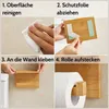 DEKAZIA® Klopapierhalter Holz mit Ablage – Produktbild-Vorschau 5