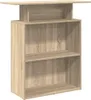 A product image of a reception desk with shelves. Podgląd zdjęcia produktu