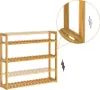 Étagère de rangement 2en1 en bambou 3 niveaux 54x60x15cm Voir les images du produit 4