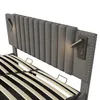 Flieks gestoffeerd bed 160x200 cm met leeslamp, Productafbeelding-voorbeeld 10