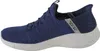 A side view of a blue Skechers slip-on shoe. Produktbild-Vorschau