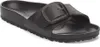 A black Birkenstock Madrid Big Buckle EVA sandal is shown from a side angle against a white background. Produktbild-Vorschau