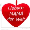 BRUBAKER Plüschkissen in Herzform - Liebste Mama der Welt - Produktbild-Vorschau 2