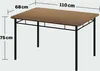 CASARIA® Esstisch mit 4 Stühlen Holz 5-tlg. Set Metall Produktbild-Vorschau 2