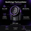 Stolní a nástěnný ventilátor, černý, s baterií, 5 Náhled obrázku produktu 3