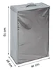 A gray foldable guest mattress for children with dimensions indicated. Produktbild-Vorschau