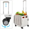 Jayseuw Chariot à provisions Pliable jusqu'à 55KG avec Voir les images du produit 7