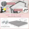 2 in 1 Beistellbett & Babywiege, 5-stufig Höhenverstellbar Produktbild-Vorschau 8