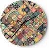 Wanduhr - Rund - Glasuhr - Blumen Mosaik - 30x30cm - Produktbild-Vorschau 1