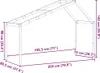 vidaXL Stříška na dětskou postýlku bílá 203x80,5x142 cm Náhled obrázku produktu 8