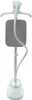 A standing garment steamer with a hanger and a small ironing board, shown against a white background. Produktbild-Vorschau