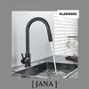 JANA | Premium Edelstahl ausziehbare Küchenarmatur Schwarz Produktbild-Vorschau 2