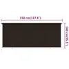 vidaXL Außenrollo 355 (B) x 140 (H) cm Braun HDPE Produktbild-Vorschau 7