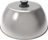 A stainless steel grill lid with a black handle and thermometer. Podgląd zdjęcia produktu