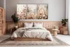 Leinwandbilder, Boho Blumenbild, Großes Triptychon Produktbild-Vorschau 4