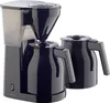 A black Melitta coffee maker with two thermal carafes against a white background. Anteprima dell’immagine prodotto