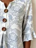 ASKSA - Chemisier pour femme, en mousseline, style t-shirt, Voir les images du produit 4