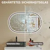 LED Badspiegel Oval 100×60cm mit Beschlagfrei Bluetooth Uhr Produktbild-Vorschau 9