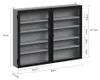 Maßzeichnung der SoBuy Wandvitrine FSB113-DG: 80x60x12.2 cm mit Glastüren und verstellbaren Böden Anteprima dell’immagine prodotto