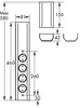 Technical drawing with dimensions of a power strip. Produktbild-Vorschau