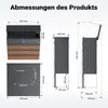 Poštovní schránka Toboli V63 v antracitové barvě a dřevěném Náhled obrázku produktu 13