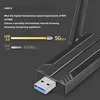 A close-up view of a USB WiFi adapter with text highlighting its features and speed comparison to USB 2.0. Produktbild-Vorschau