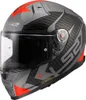 LS2 FF811 VECTOR II SPLITTER Integralhelm XL in rot/grau Produktbild-Vorschau 3