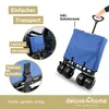 deluxe4home® Bollerwagen faltbar in Blau I Breite Reifen Produktbild-Vorschau 7