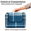 BigDean Picknickdecke 200x200 cm wasserabweisend Karo Produktbild-Vorschau 2