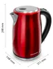 Edelstahl Wasserkocher 1,7 L 2200 W Rot FR010 | BERGMANN Produktbild-Vorschau 4