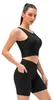 2-teiliges Trainings-Set für Damen, geripptes Crop-Tank und Produktbild-Vorschau 1