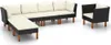 vidaXL 7-tlg. Garten-Lounge-Set Poly Rattan Eukalyptusholz Produktbild-Vorschau 7