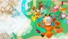A colorful, cartoonish scene featuring Garfield and his friends in a game-like environment with various food items and obstacles. Podgląd zdjęcia produktu