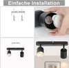 ZMH LED Deckenstrahler Schwarz 2 Flammig Deckenlampe GU10 Produktbild-Vorschau 4