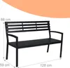Panchina da giardino Relaxdays, a 2 posti, A x L x P: 88 x Anteprima dell’immagine prodotto 4