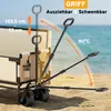 SAMAX Faltbarer Bollerwagen - 2in1 mit Bank - bis 200kg Produktbild-Vorschau 4