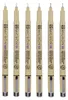 Sakura Pigma Micron Fineliner-Set noir, 6 pcs. Voir les images du produit 5
