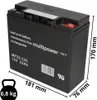 Multipower MP22-12C / 12V 22Ah Blei Akku Zyklentyp Produktbild-Vorschau 3
