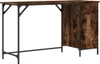 vidaXL Počítačový stůl kouřový dub 131x48x75 cm materiál na Náhled obrázku produktu 1
