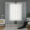 Voile Weiß Spitze Transparent Vorhang Blumen Stickerei Produktbild-Vorschau 8