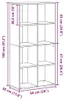 vidaXL Regál/boková deska Betonová šedá 66×30×130 cm Náhled obrázku produktu 8