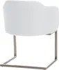 A white chair with a silver metal frame on a white background. Anteprima dell’immagine prodotto